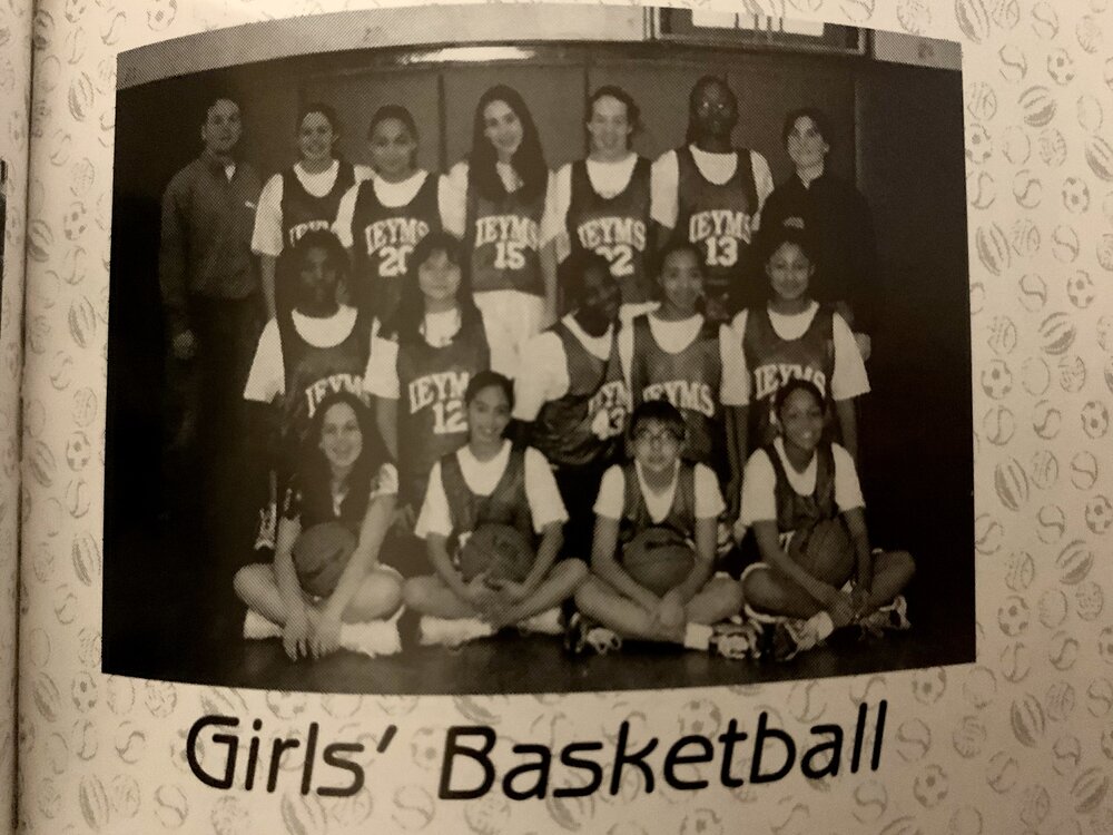 Our team picture in the yearbook. I’m at the bottom left.