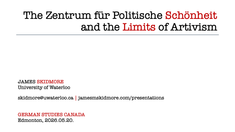 Title slide of presentation