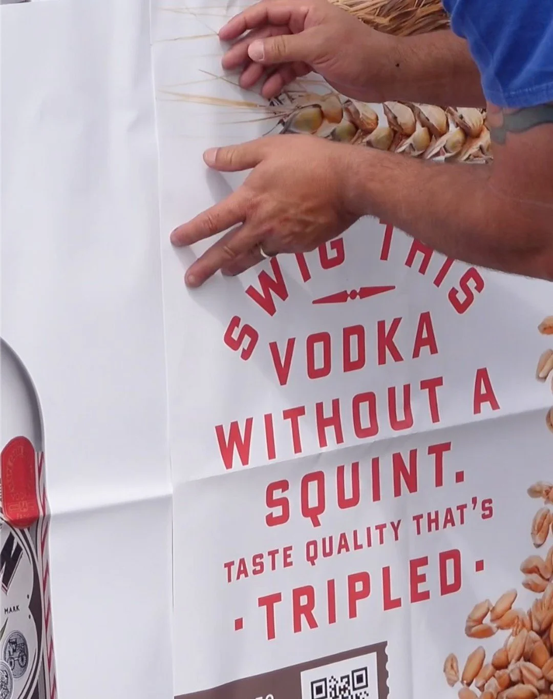 Handcrafted, down to the posting. Three crops, two-time &quot;Best Vodka in America&quot; one Vandalism charge on appeal.
