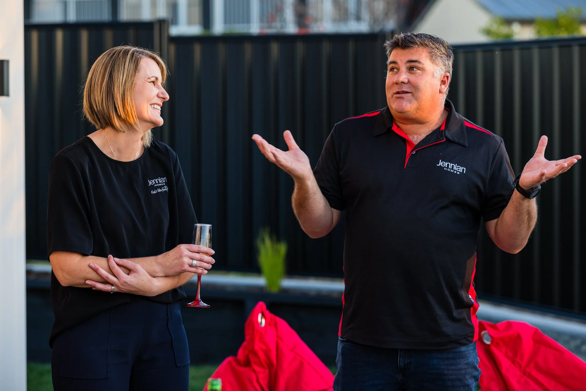 Vikki &amp; Jason of Jennian Homes HB - Launch event photography at Hawke's Bay show home, Jennian Homes HB