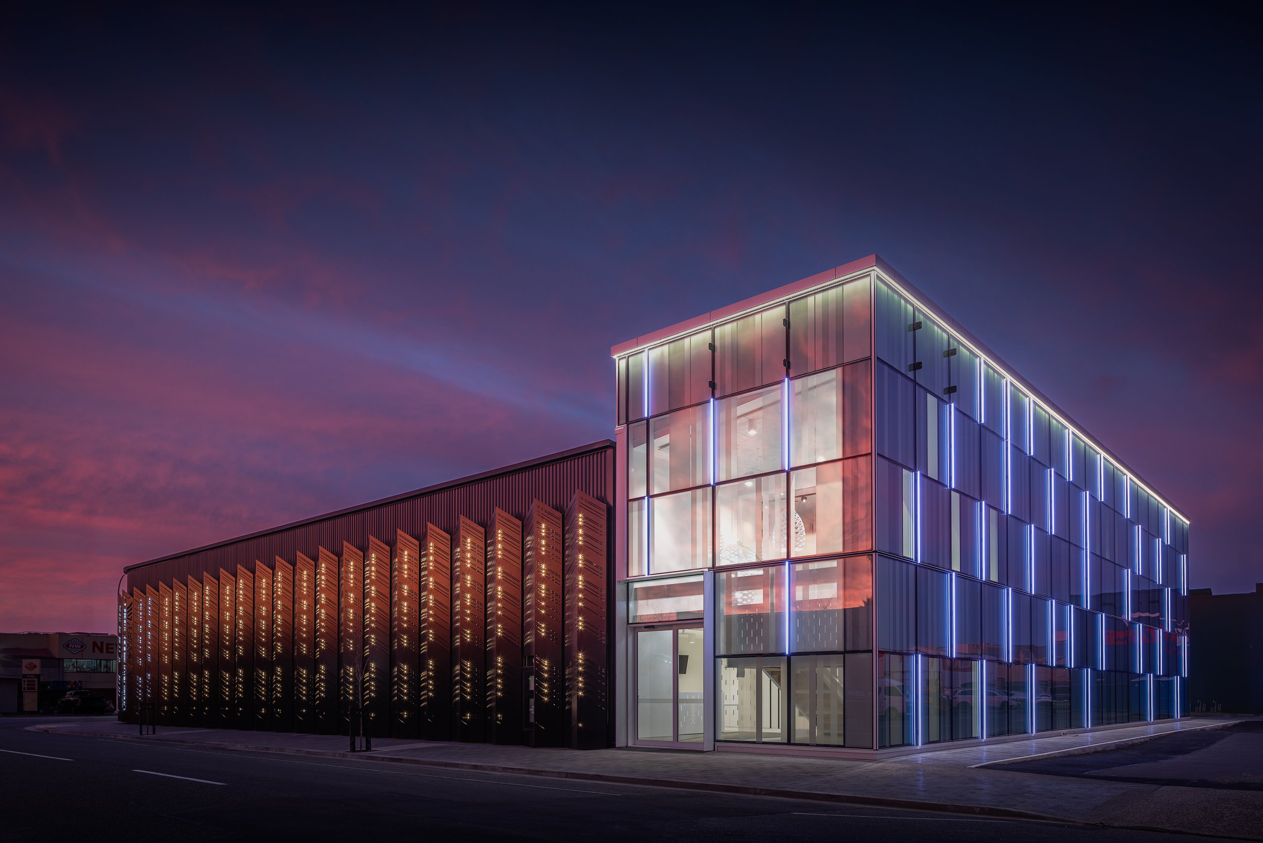 Hawke's Bay Regional Museum Research and Archives Centre at dawn