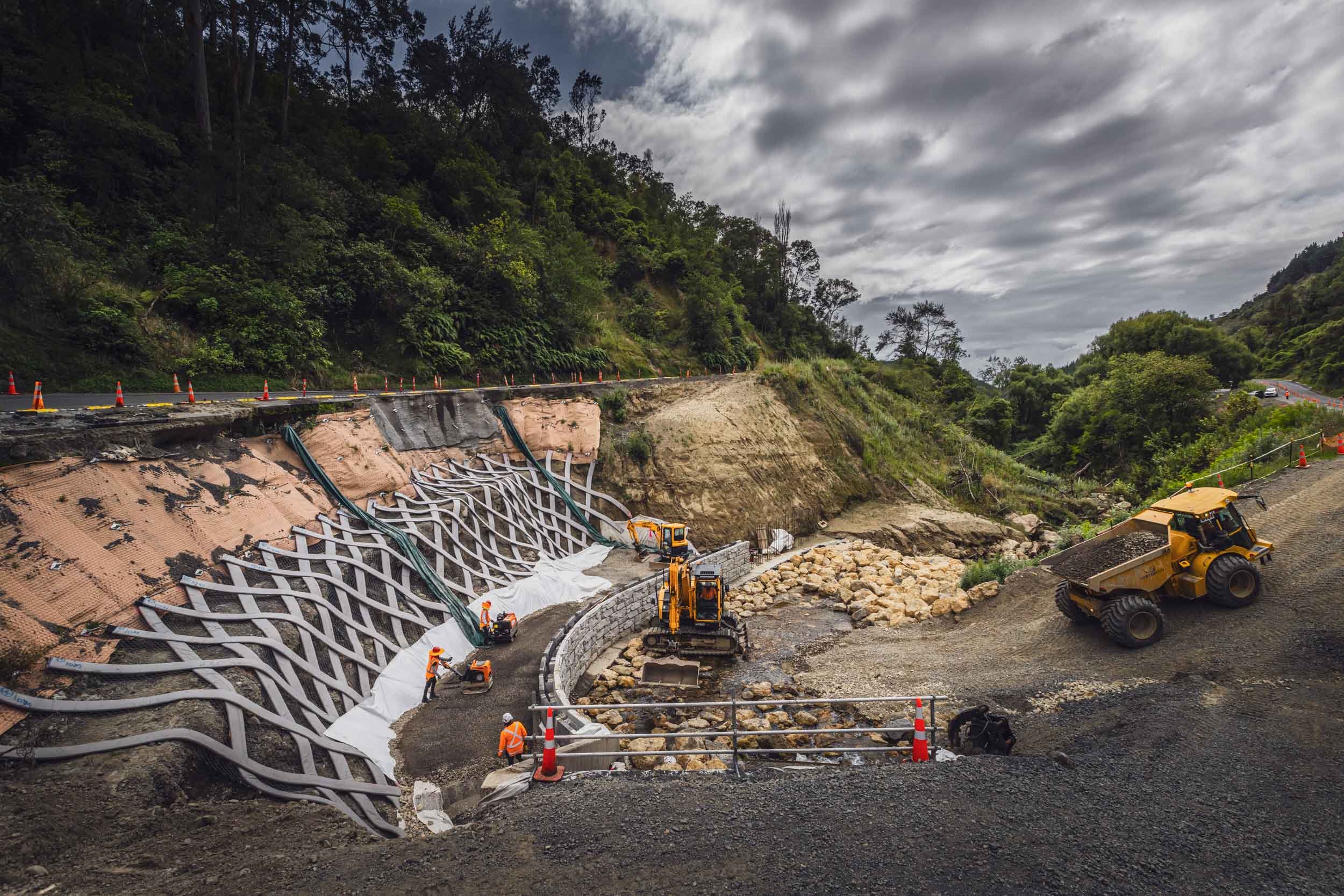 Landscape image of the the Devil's Elbow construction project