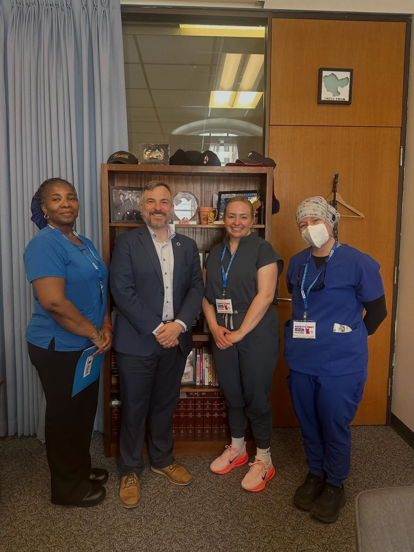 Earlier this week was the Mass Nurses Association Safety First Day of Action. I had a great discussion with nurses from Cambridge &amp; Watertown about a bill the House passed last year which aims to improve safety conditions for nurses and other hos