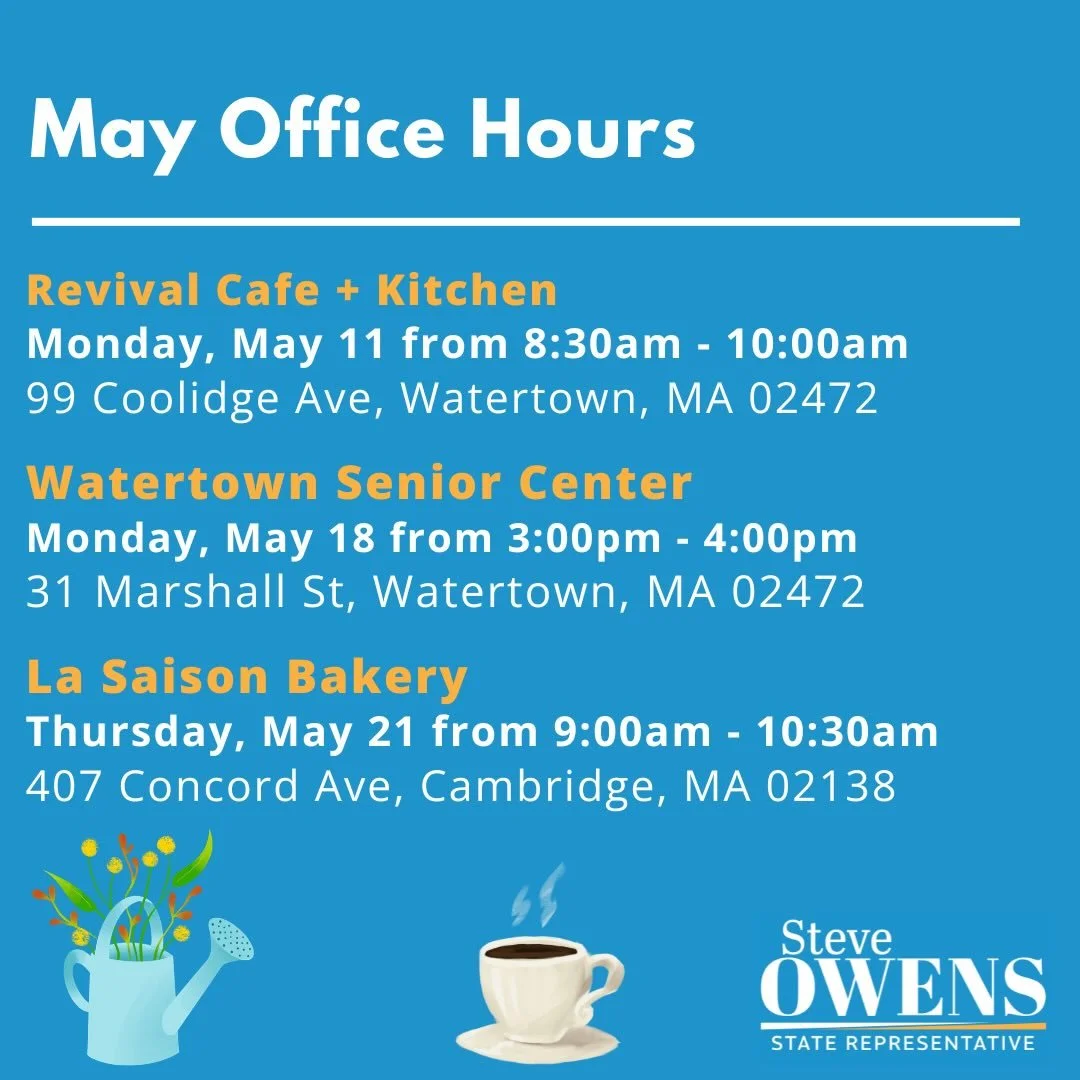 Please join me for my May office hours.