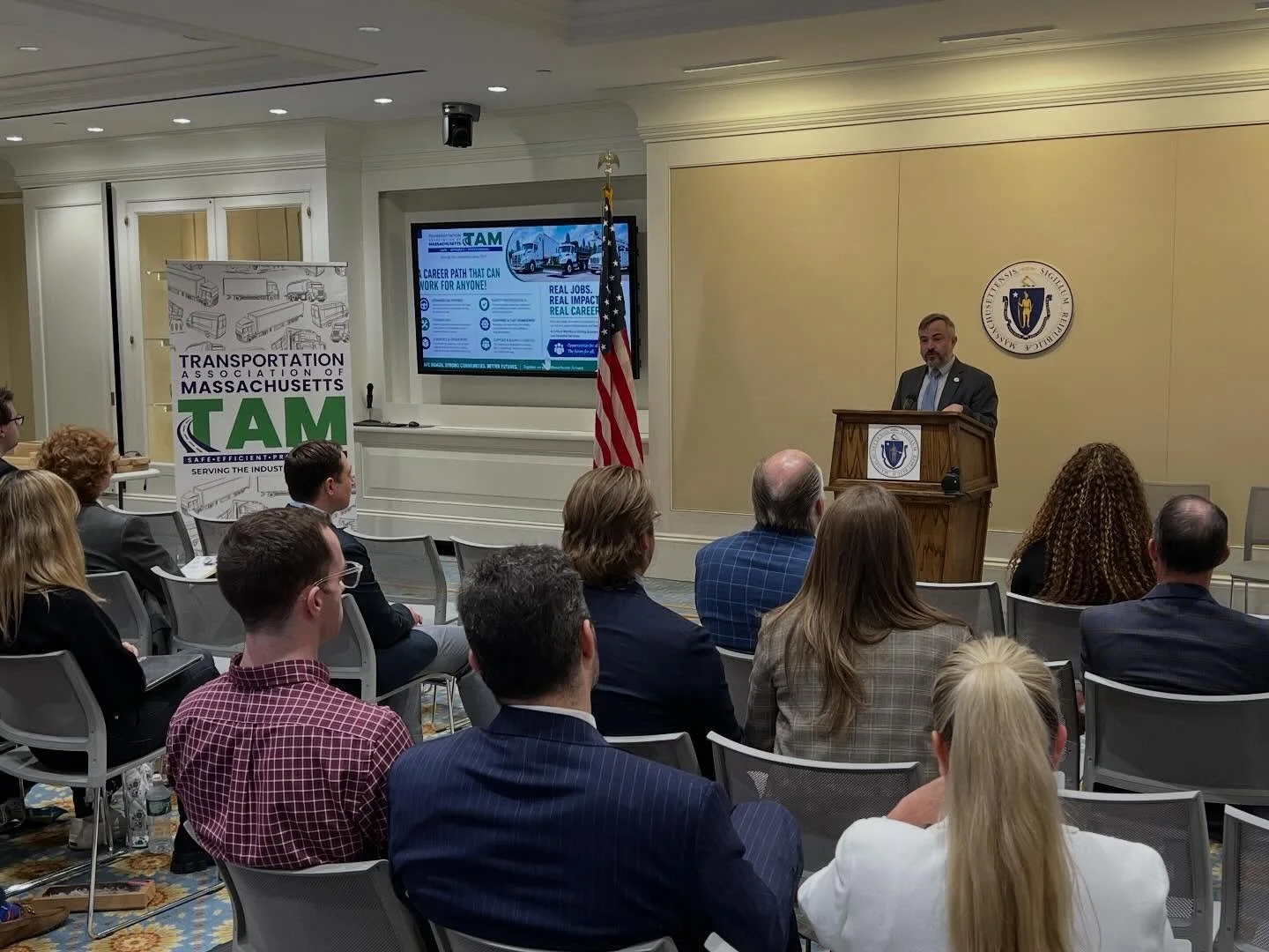 I was pleased to co-host Trucking Day on the Hill with Rep. Kate Lipper-Garabedian and Sen. Cronin yesterday. We heard from members of the industry and their key partners on the challenges facing those who deliver goods and materials throughout the s