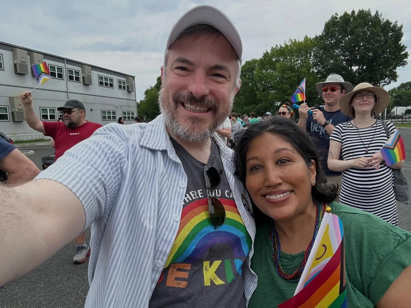 Great to see so many folks out for the Watertown Pride parade today! #watertownma #pride🌈