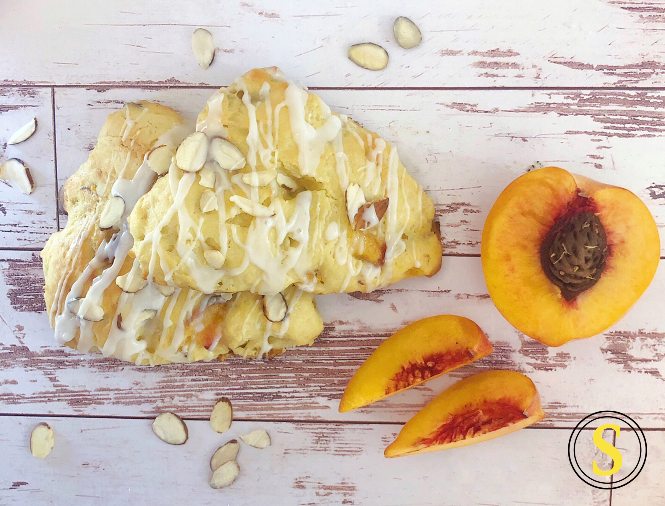 Peach Almond Scones