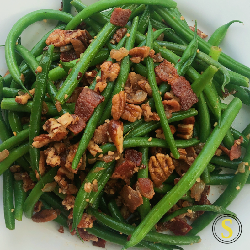 Green Beans with Bacon and Pecans