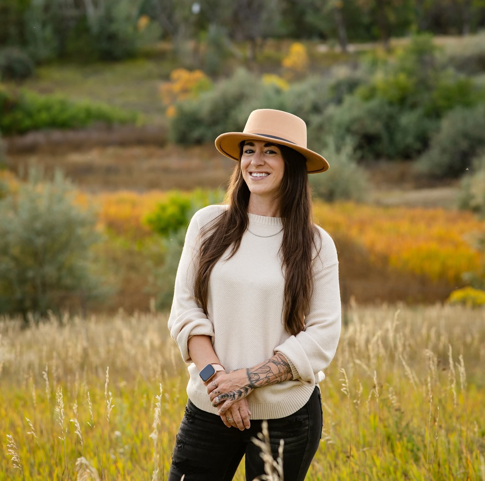 Katie Wessels, luxury energy healing practitioner in Westminster, Colorado, photographed outdoors