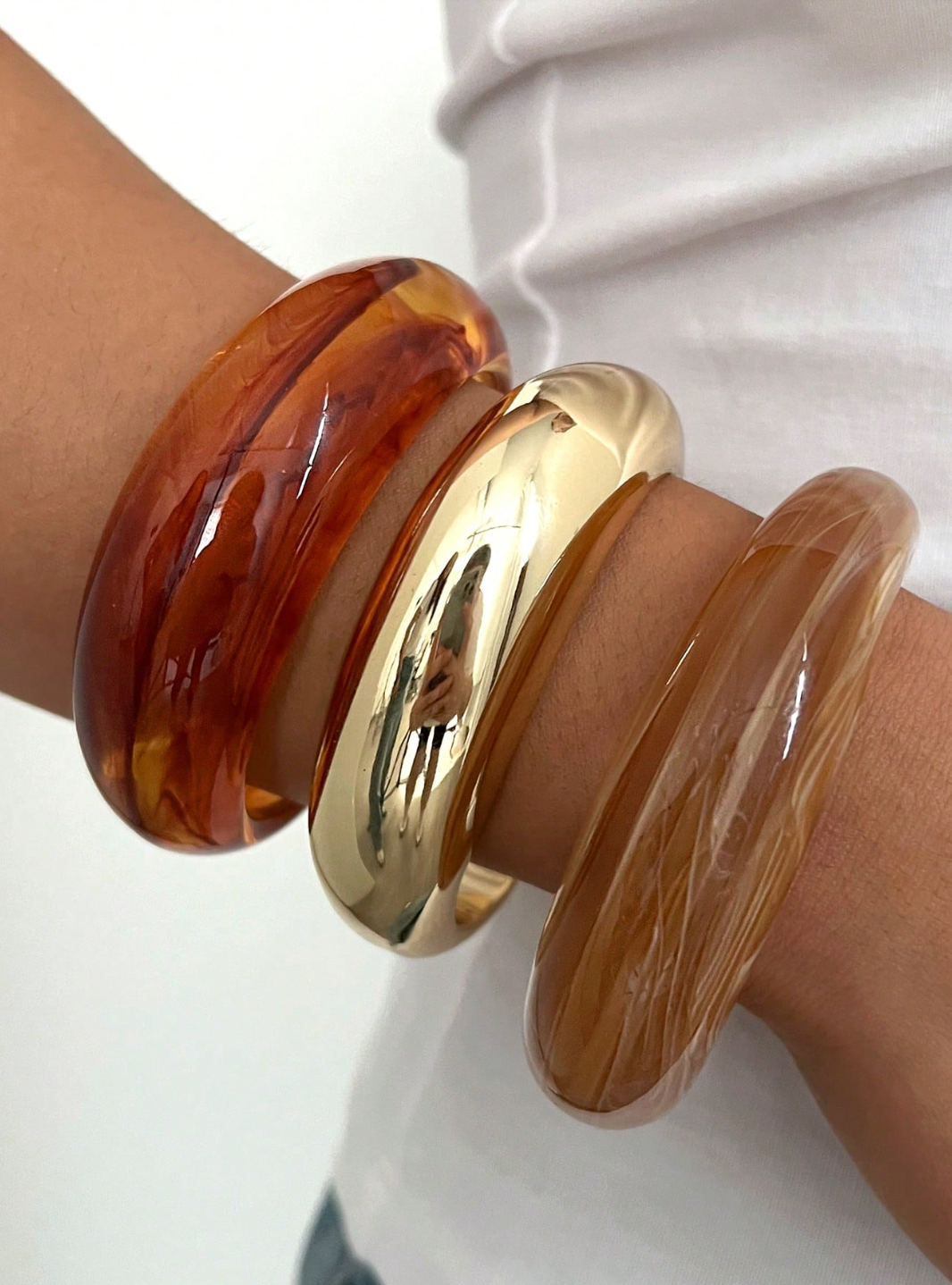 Ewa  3 Tier Bangle Bracelets