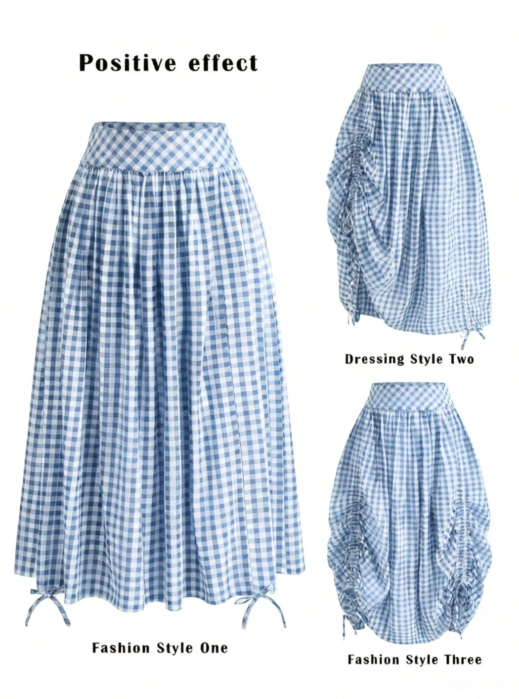 Deborah Ruched Skirt (Blue)