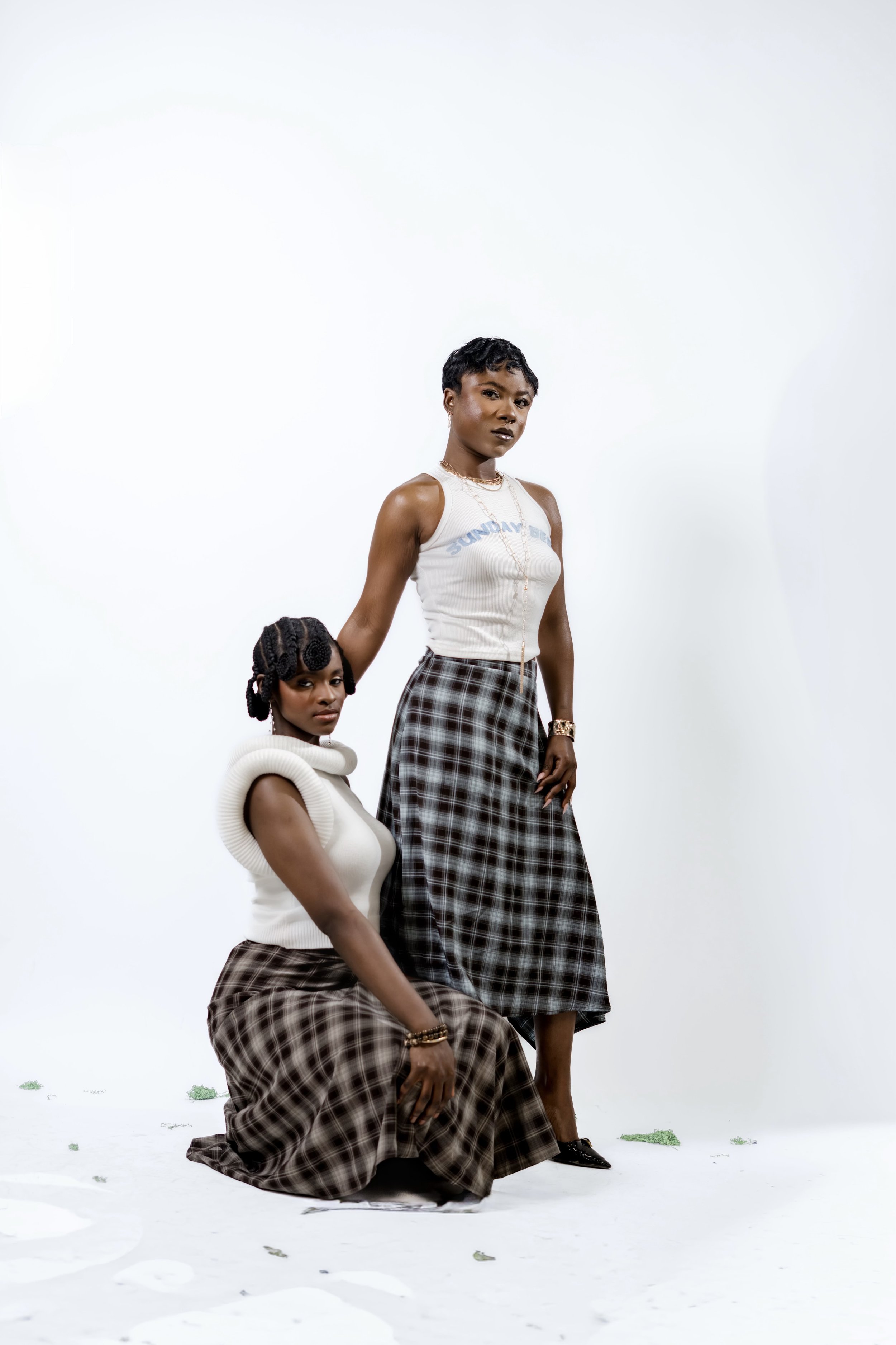 Naomi Blue Plaid Skirt