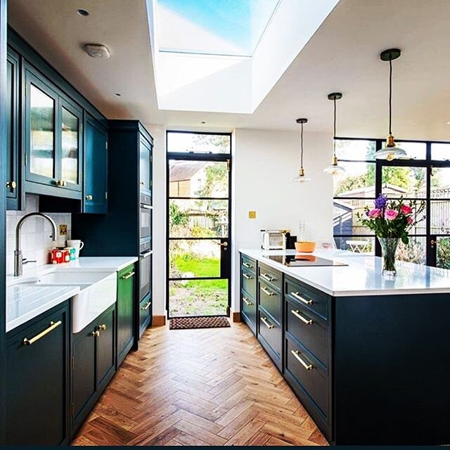 Natural daylight is essential in creating attractive and positive spaces. #slotwindow#rooflight#kitchendesign#architecture#