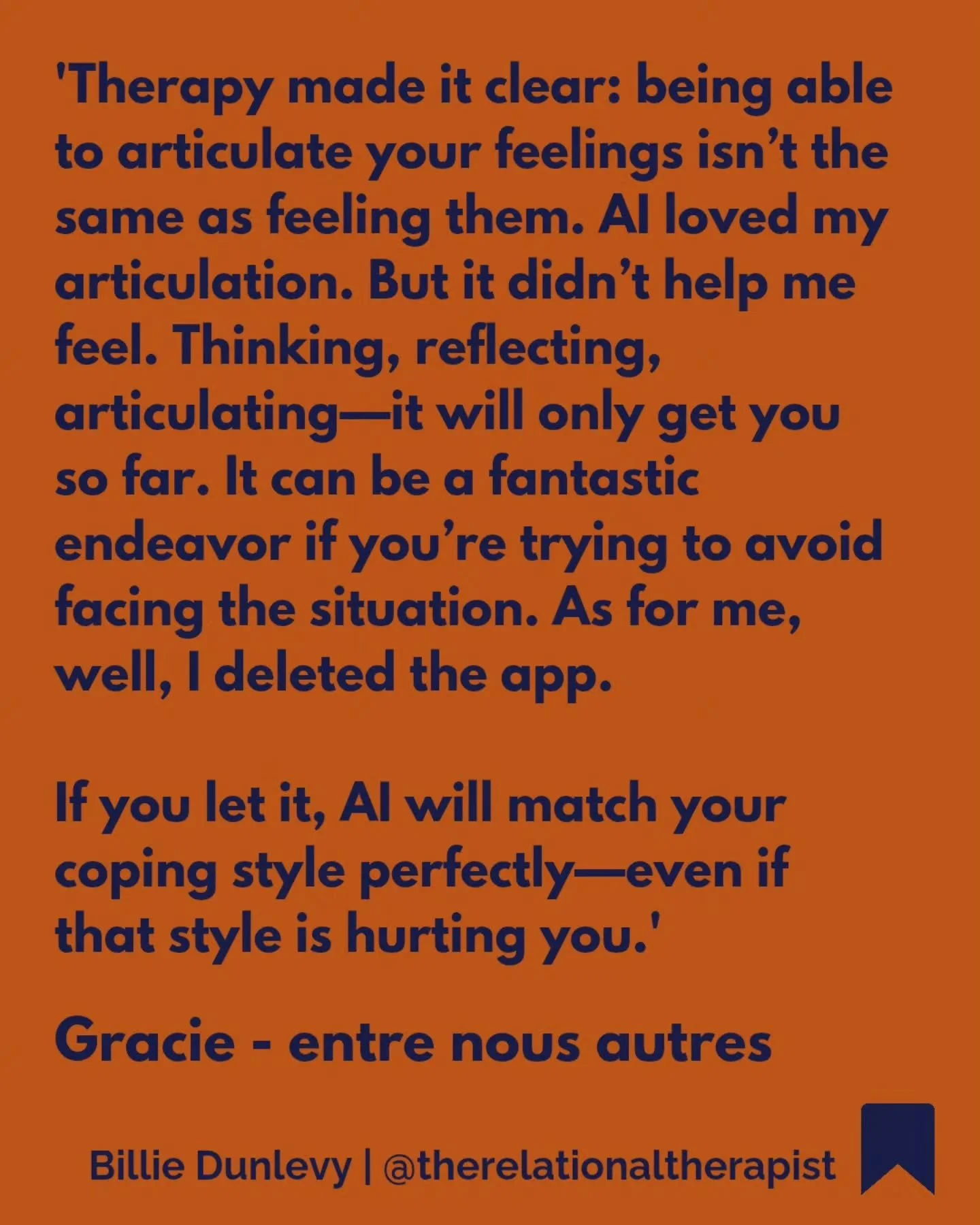 Substack conclusions from a girl who used Chat to process her feelings for months after a painful break up. ' I was attached to the idea that if I understood my pain entirely, I would finally stop hurting' When she had BOTH experiences she could real