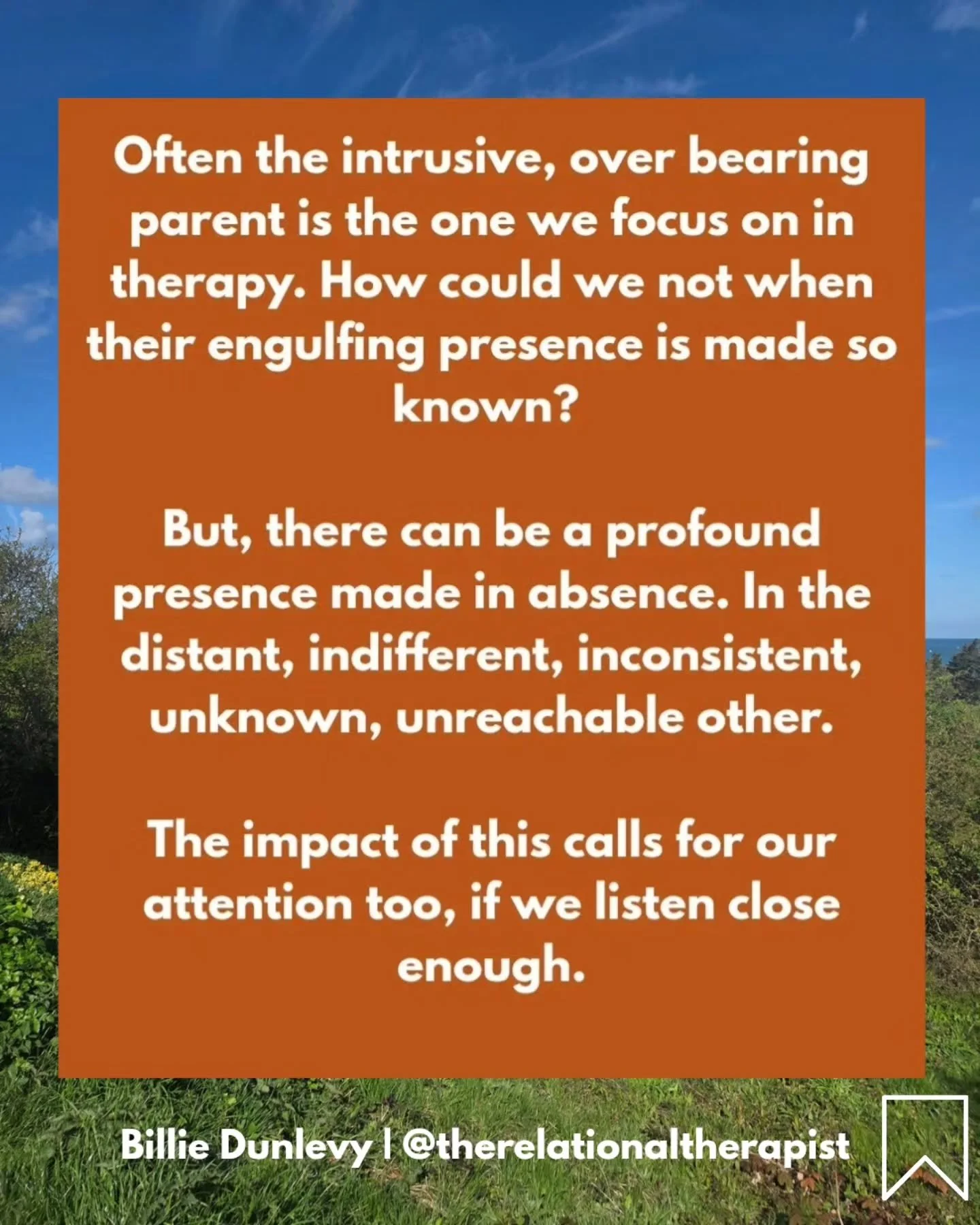 🧡🧡🧡

#absentfathers #absentmother #emotionalneglect #onlinetherapy #therapistsofinstagram
