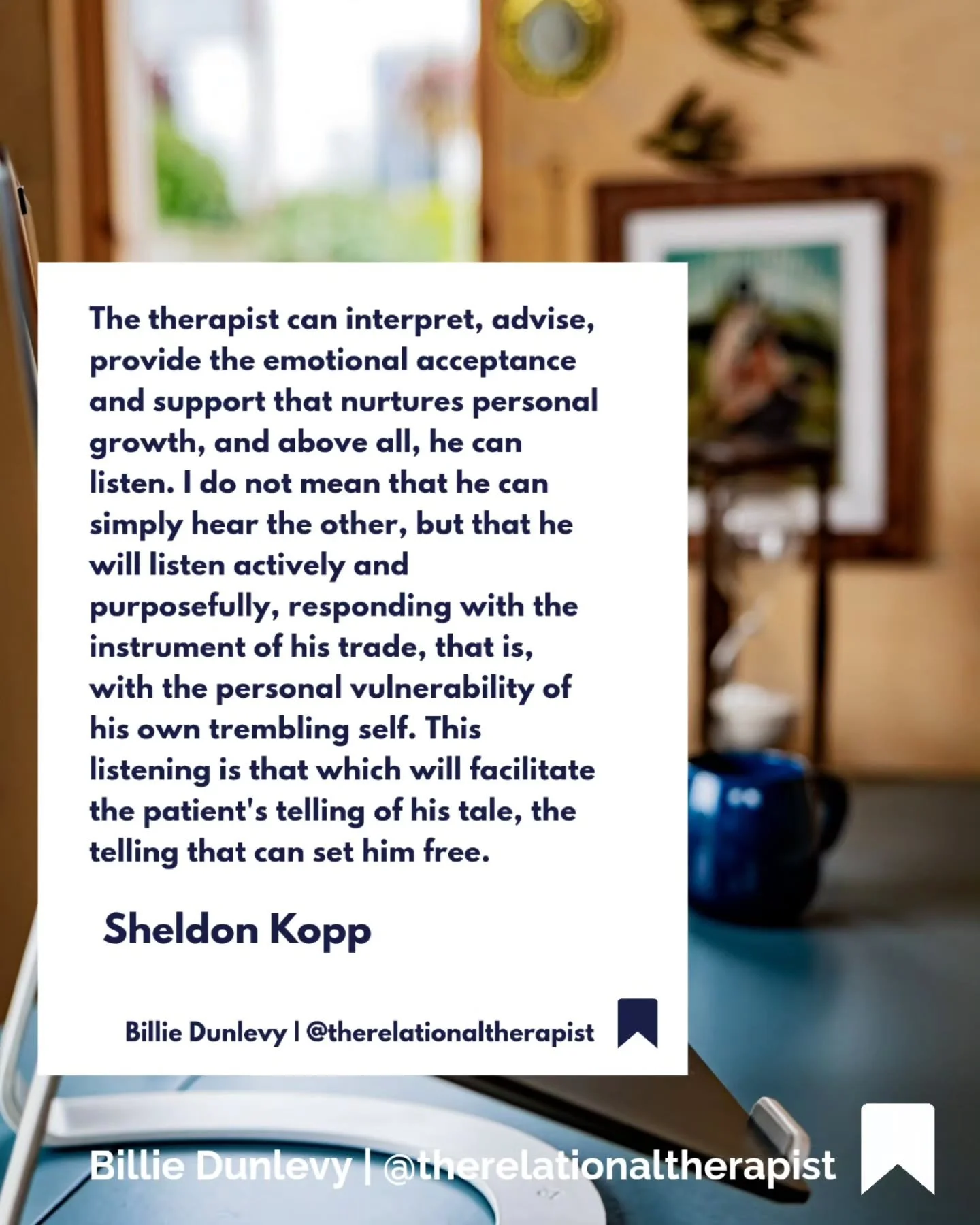 With the personal vulnerability of his/hers/their own trembling self. 🔥

That is the power of human therapy.

#therapistofinstagram #humantherapy #sheldonkopp #sundaymusings #relationalityoverconvenience