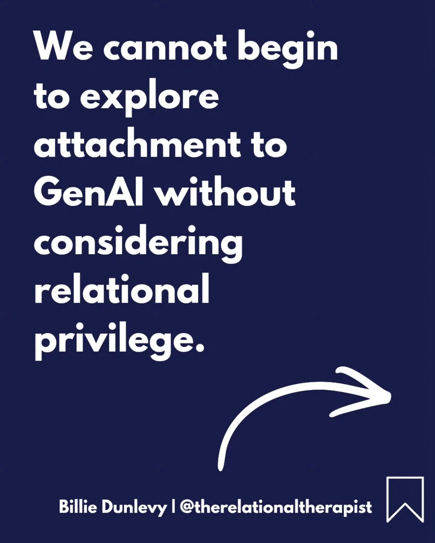 Relational privilege isn't widely spoken about nearly enough which is something I acknowledge and name with therapy clients often.

This is also something I am considering deeply the more I delve into the GenAI world and understand the relational sca