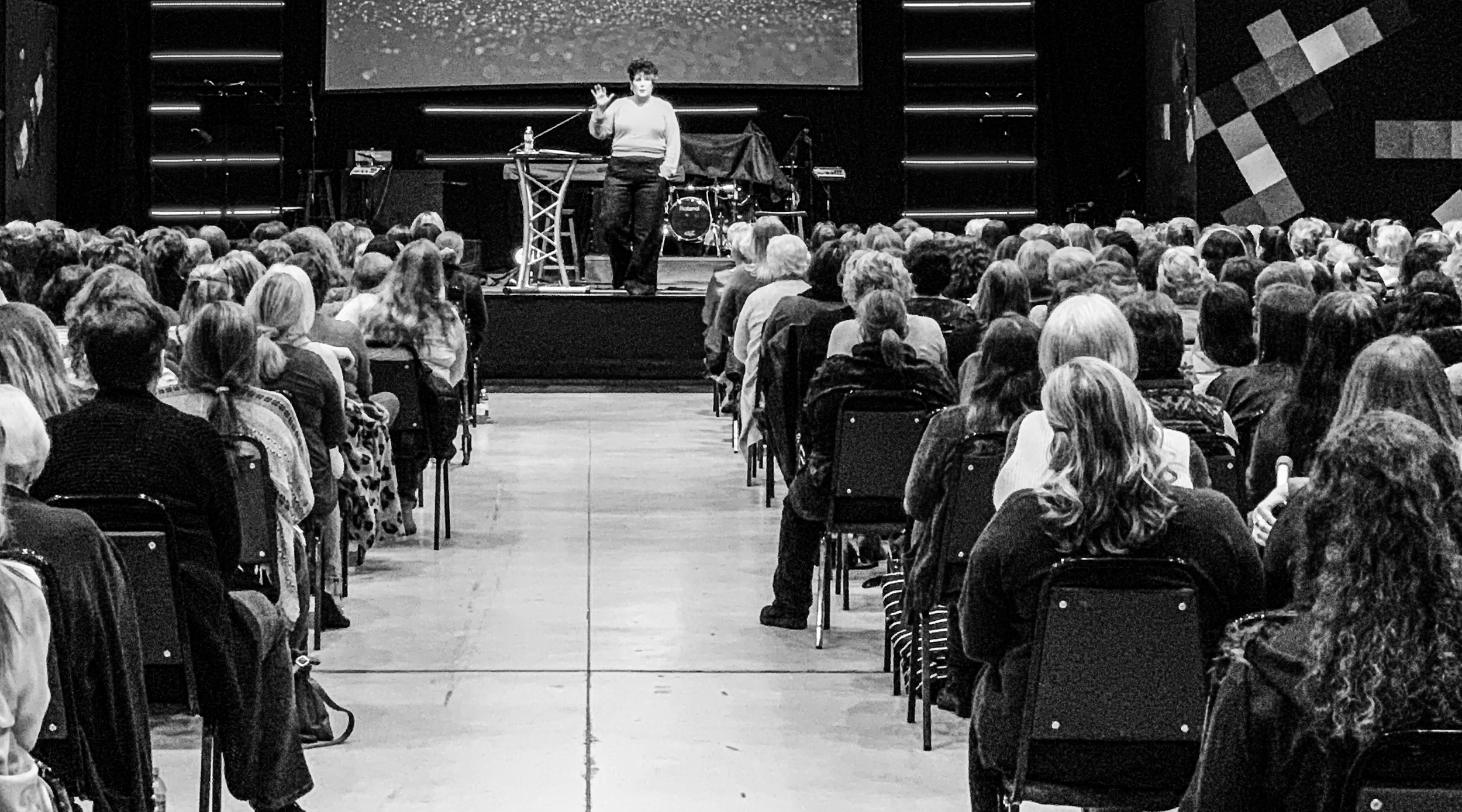 She will speak at your church, even if your church is in black and white. 