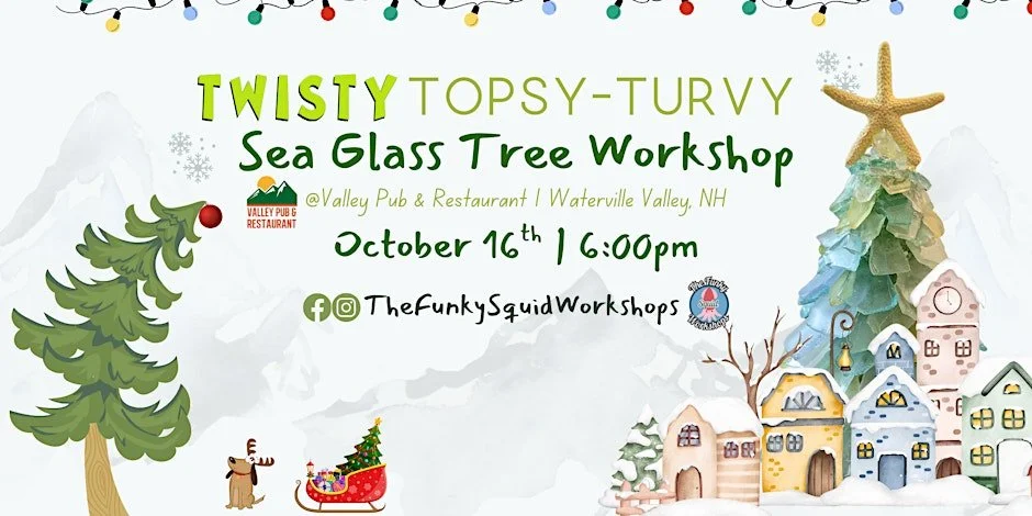 Twisty Topsy-Turvy Sea Glass Tree
