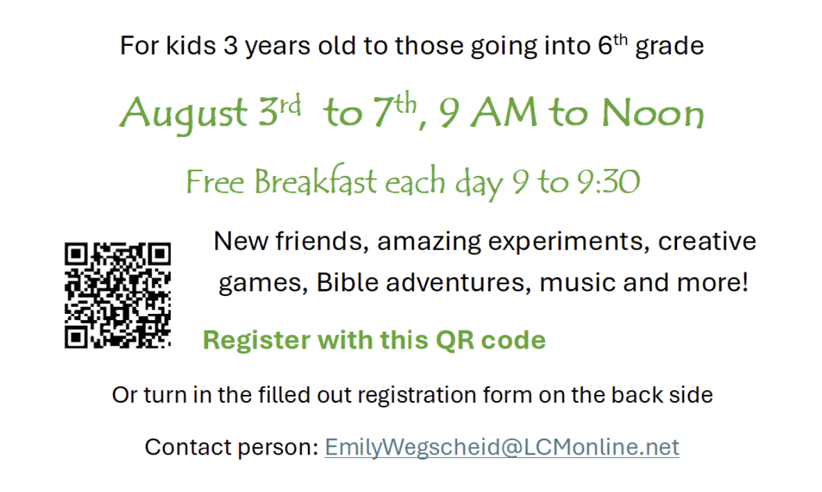 Sign up for VBS here!