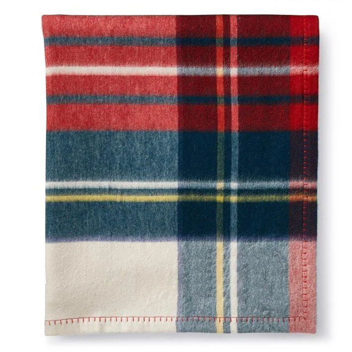 Plaid Lambswool Throw