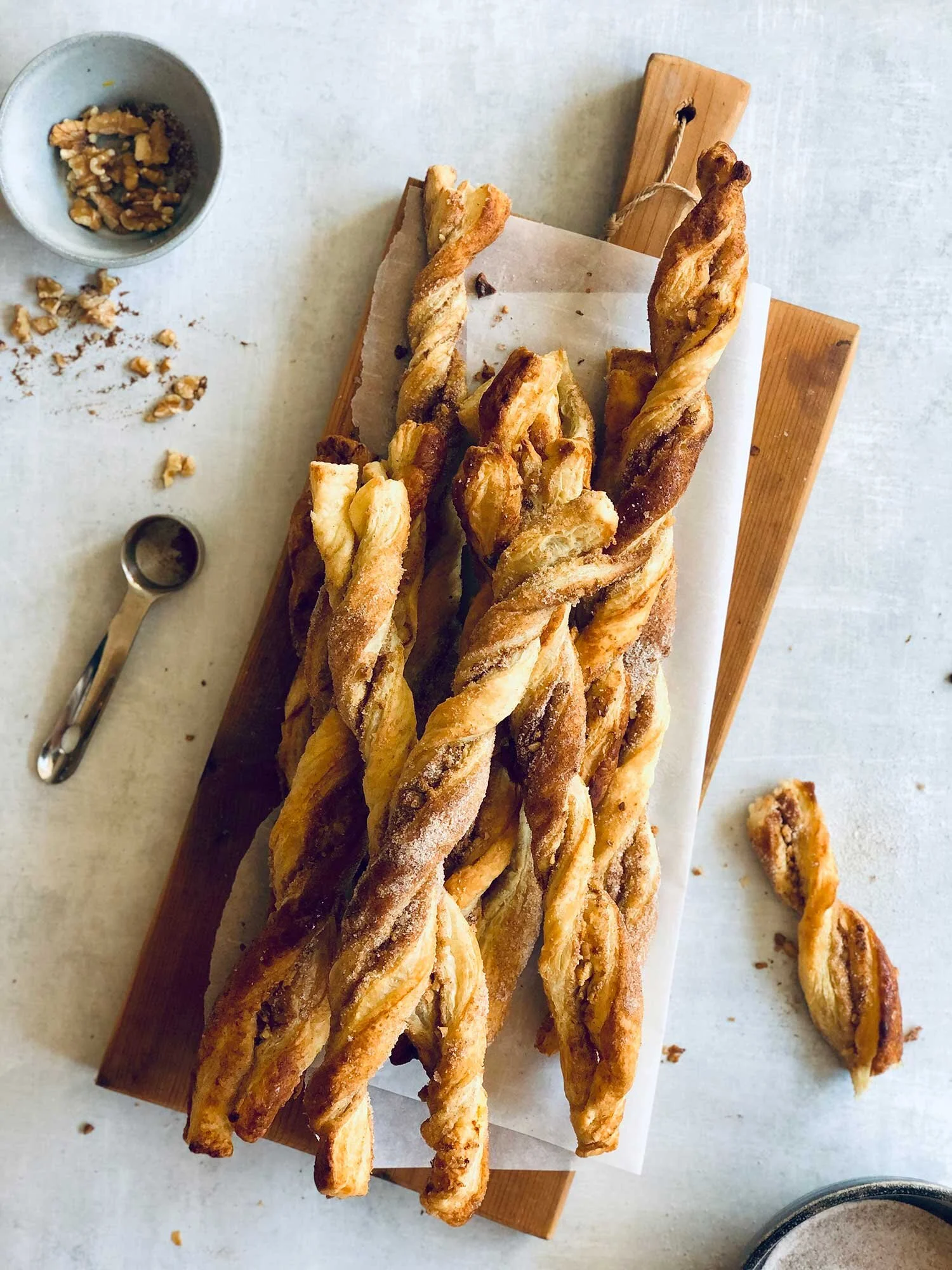 Sugar and Spice Twists with Orange and Walnut