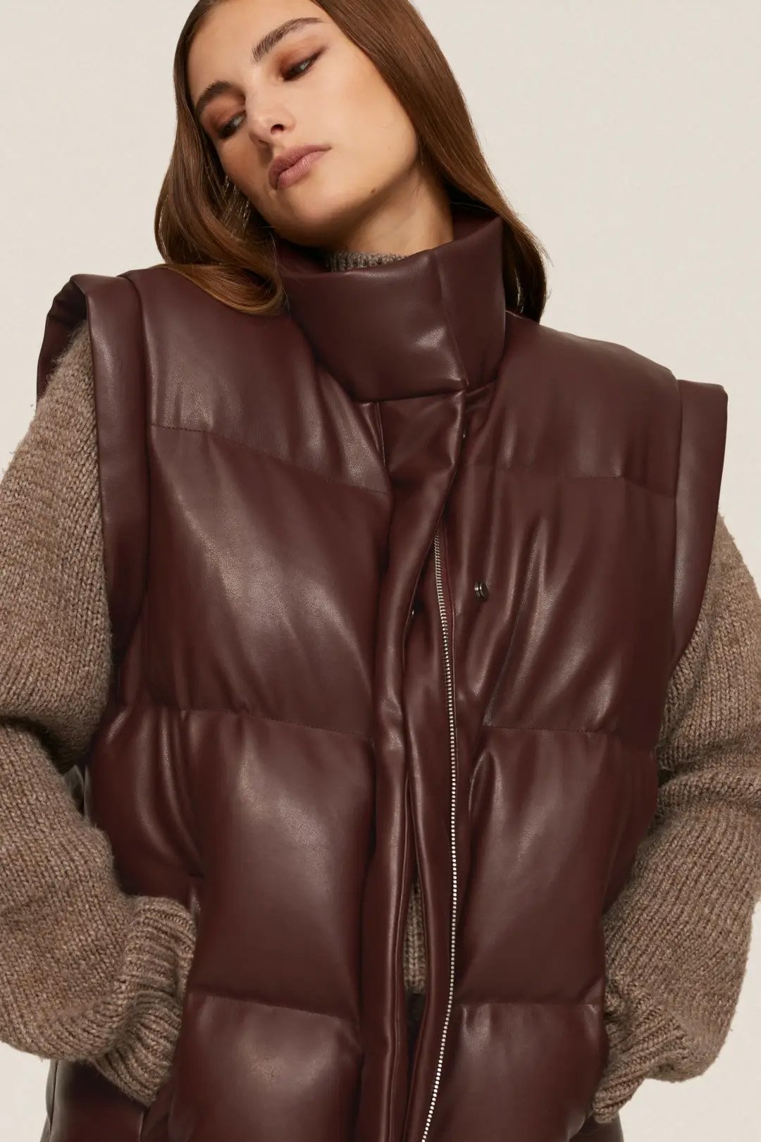 Peter Som Rent the Runway Puffer Vest Fashion Leather