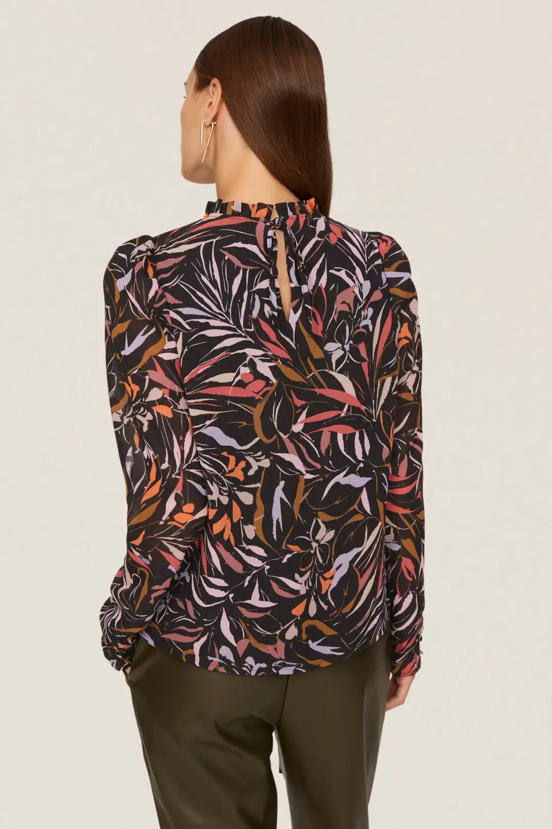 peter som rent the runway leaf printed top fashion