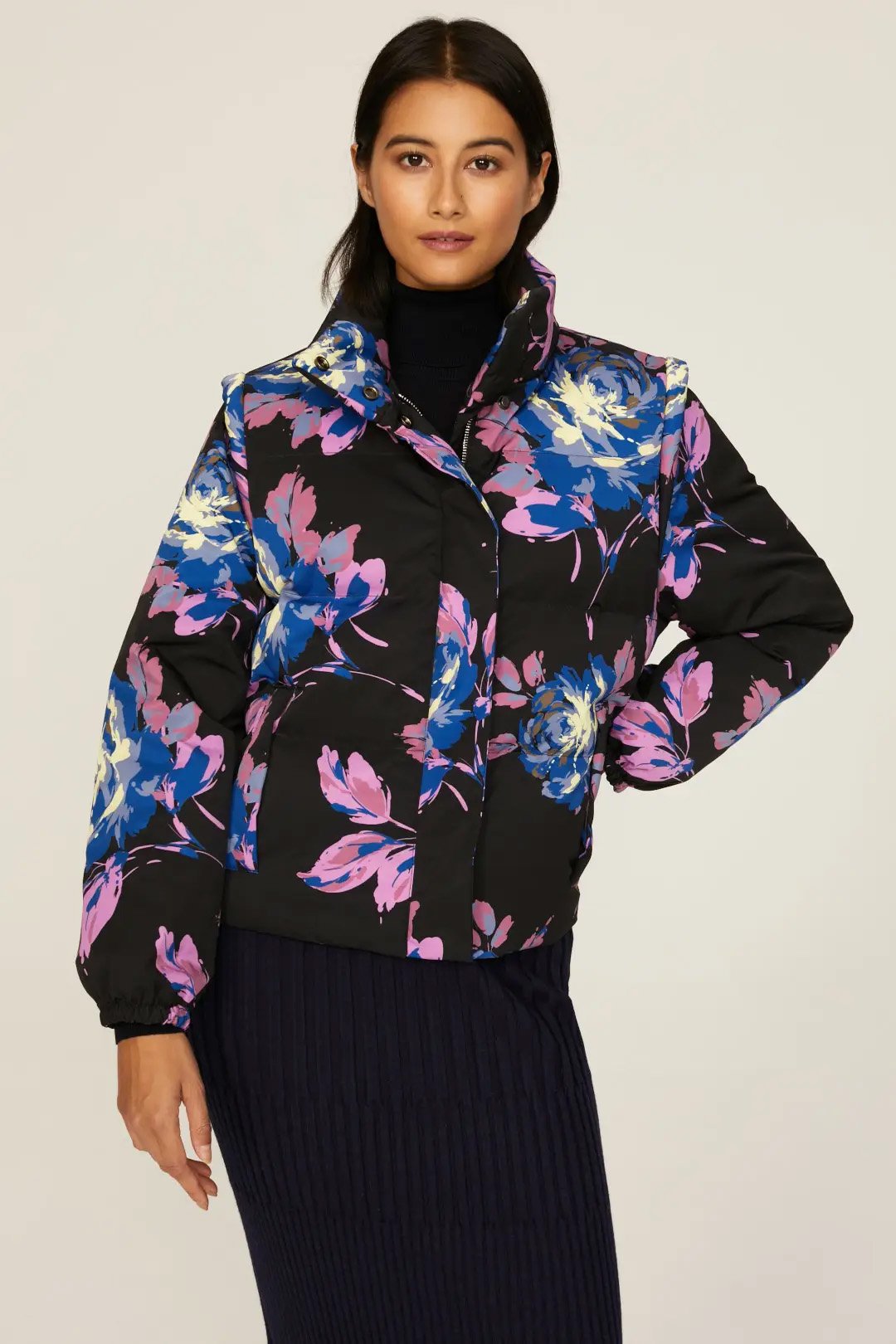 floral puffer jacket peter som collective