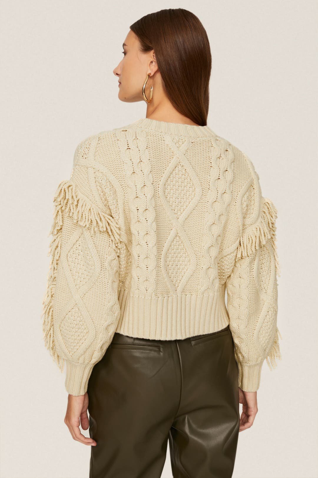 peter som cable oversized fringe sweater (Copy)