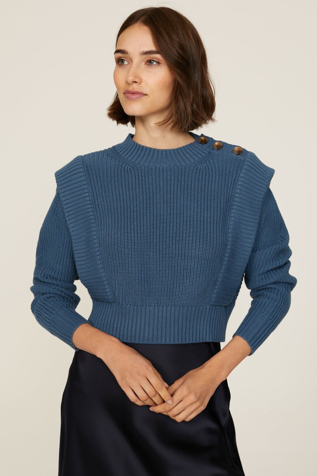button shoulder sweater rent the runway collective