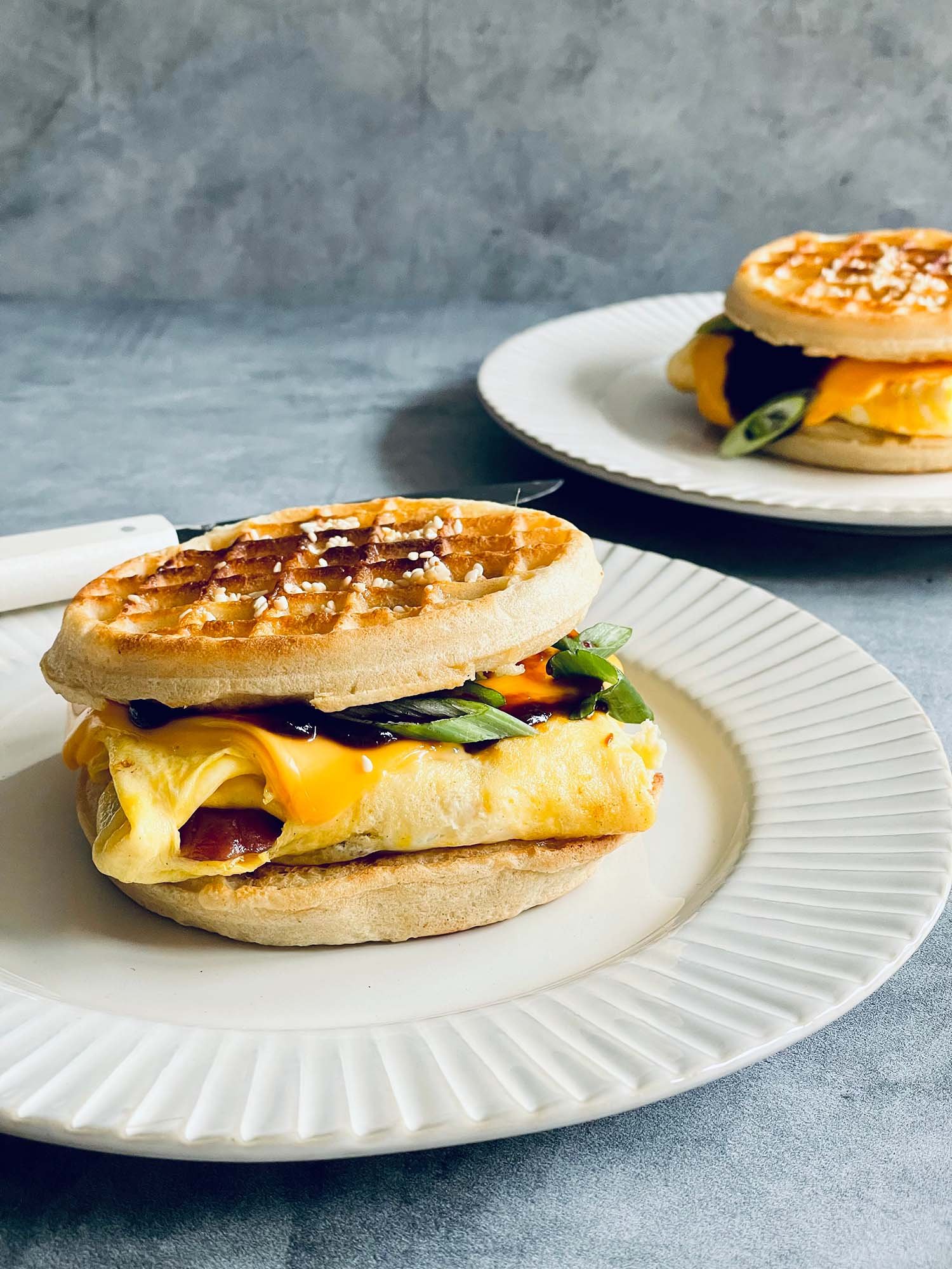abc waffle breakfast sandwich