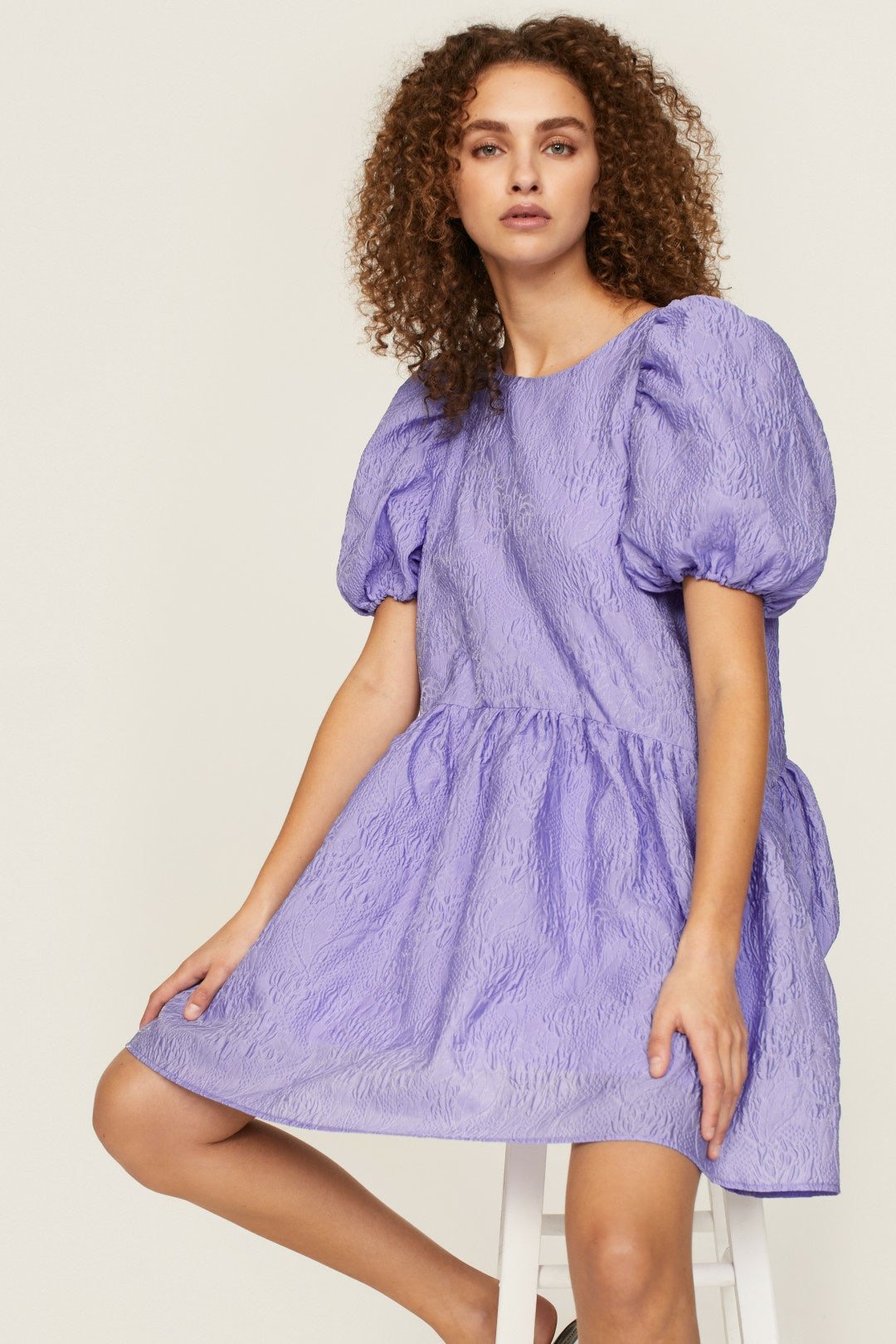 purple dress with black bow spring 23