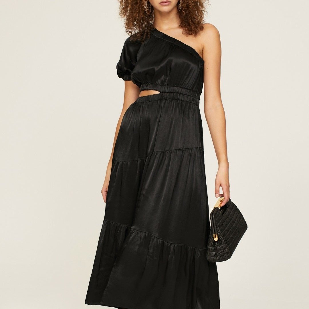 Peter Som Collective One Shoulder Midi Dress