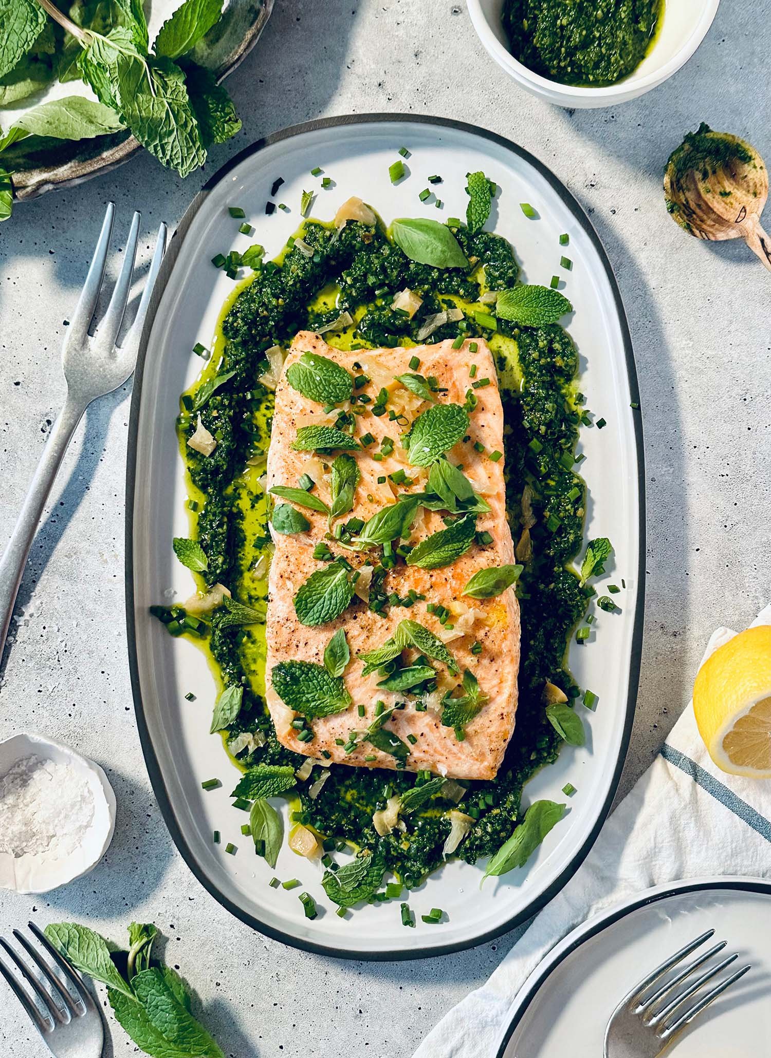easy herby salmon
