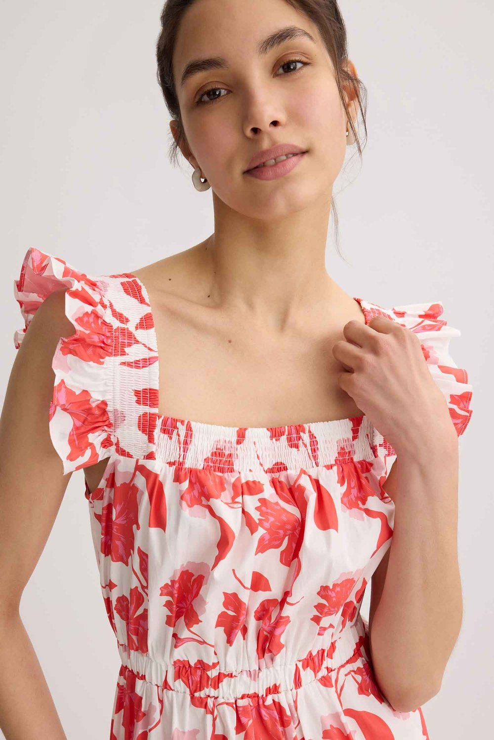 peter som pink dress Floral Mini Dress