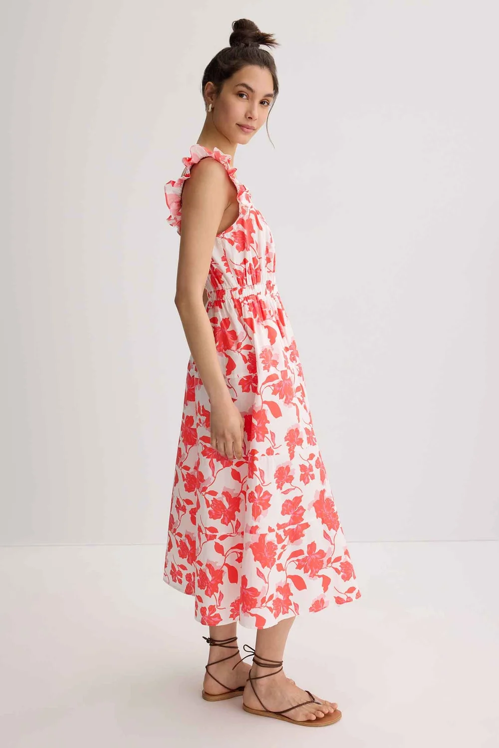 peter som pink dress Pink Color Block Midi Dress