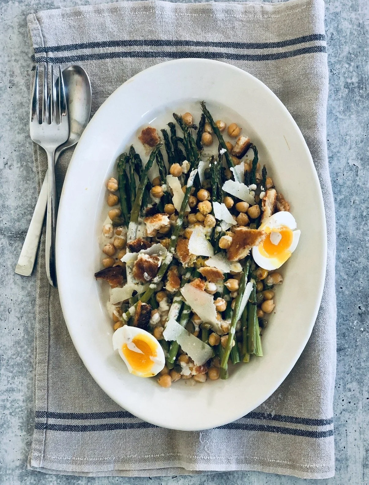 Have you made my Asparagus Chickpea Caesar? You probably should.

Type RECIPE in the comments and we&rsquo;ll DM it to you.