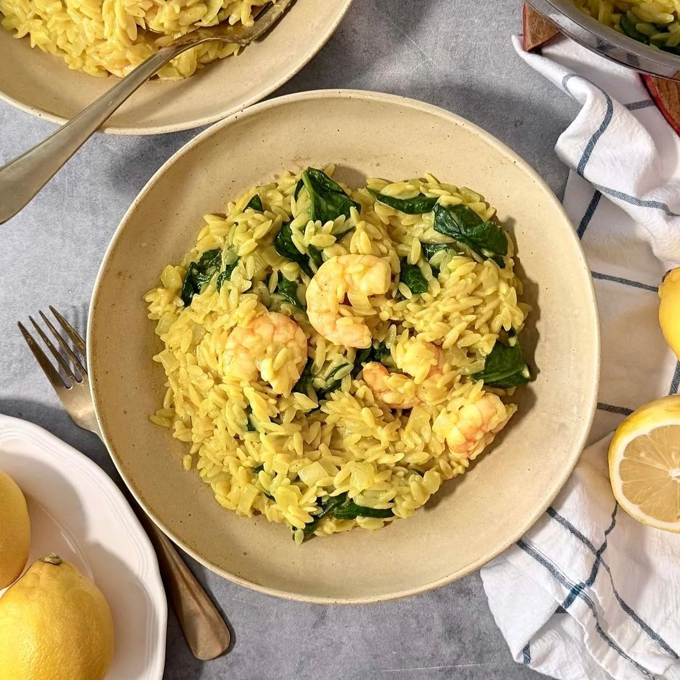 One-Pan Lemon Orzo with Shrimp