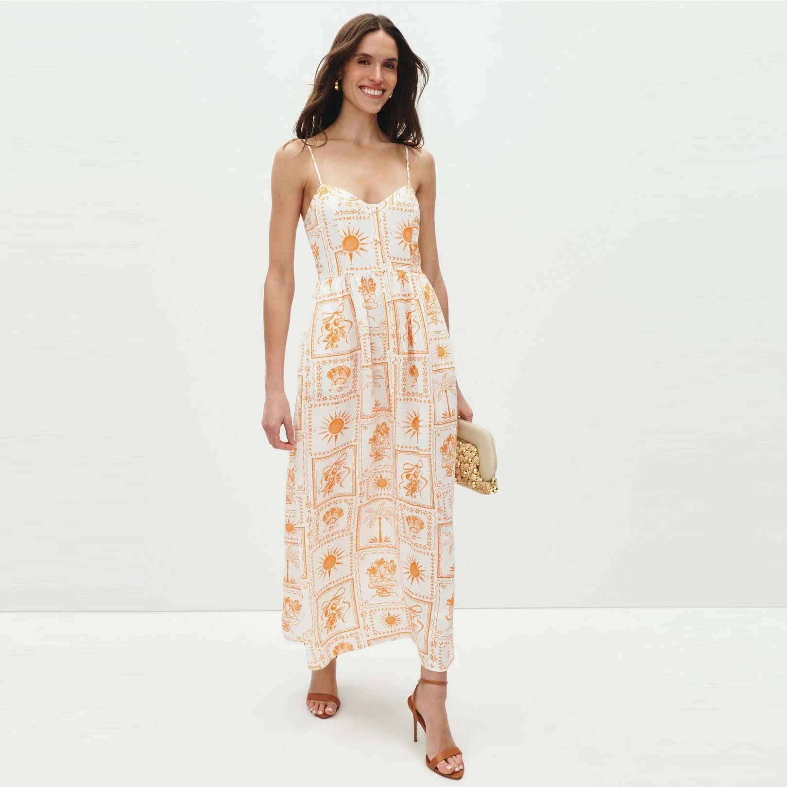 Peter Som x RTR Tie Shoulder Midi Dress