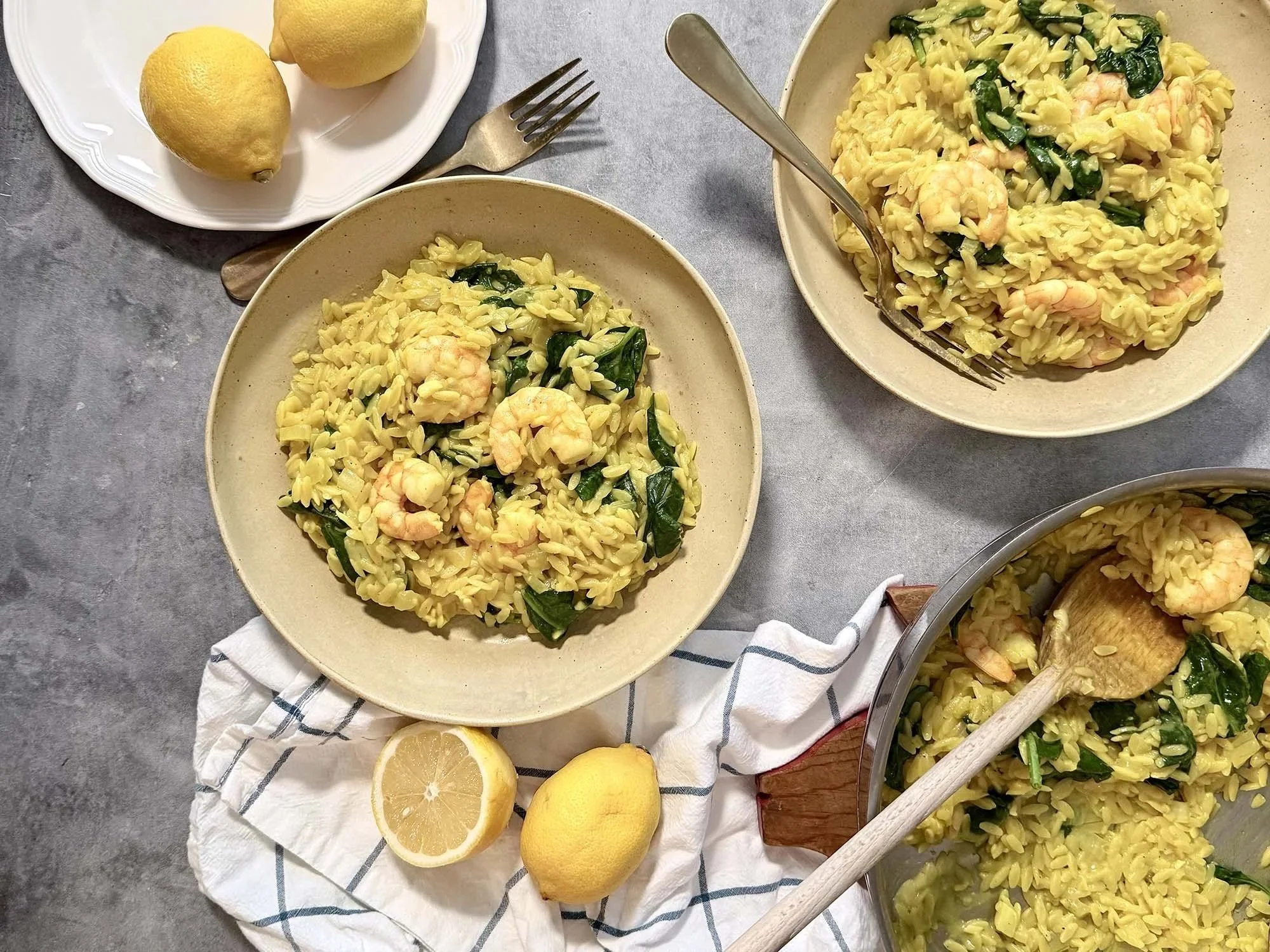 One-Pan Lemon Orzo with Shrimp