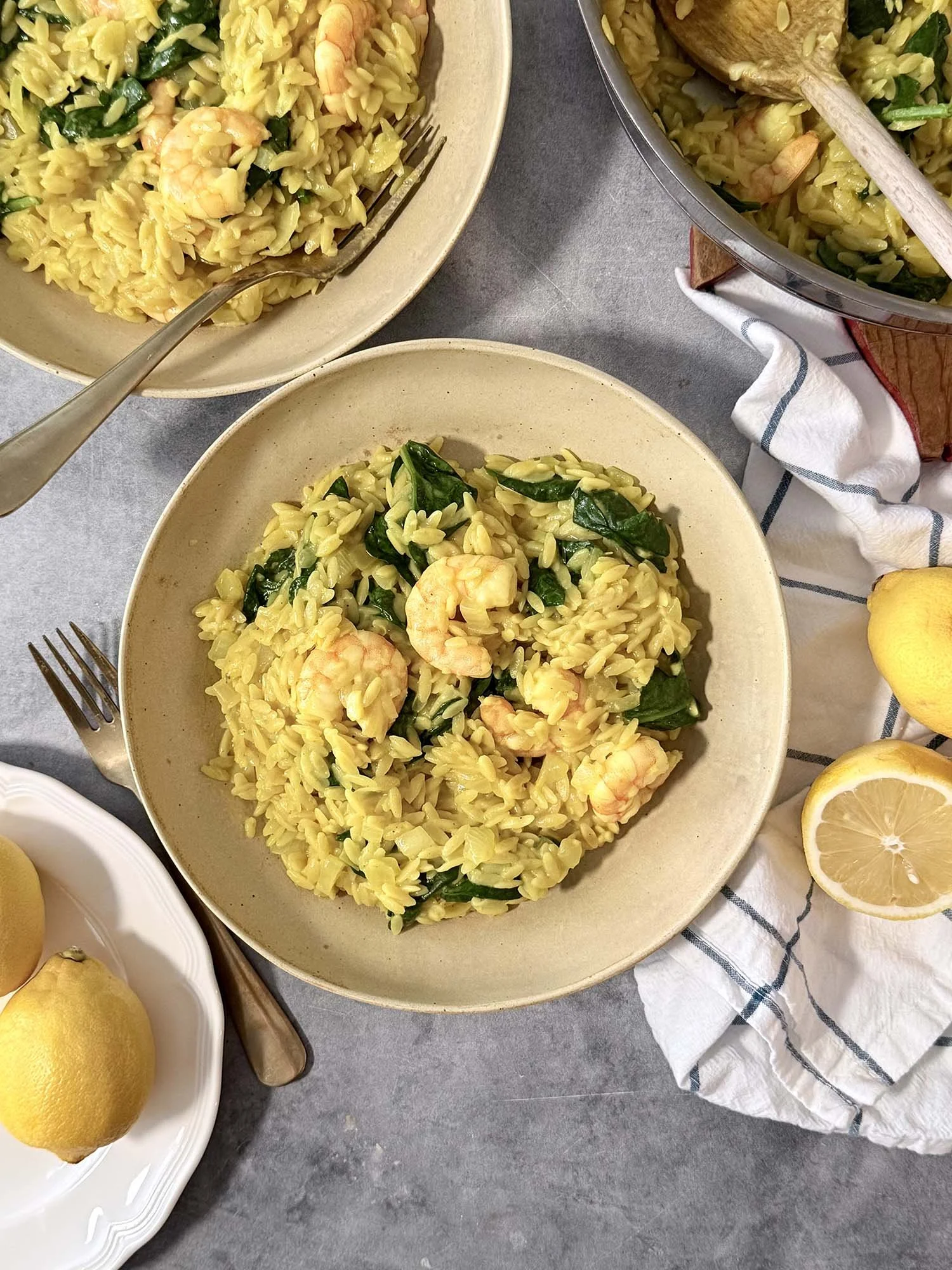 lemony yuzu orzo