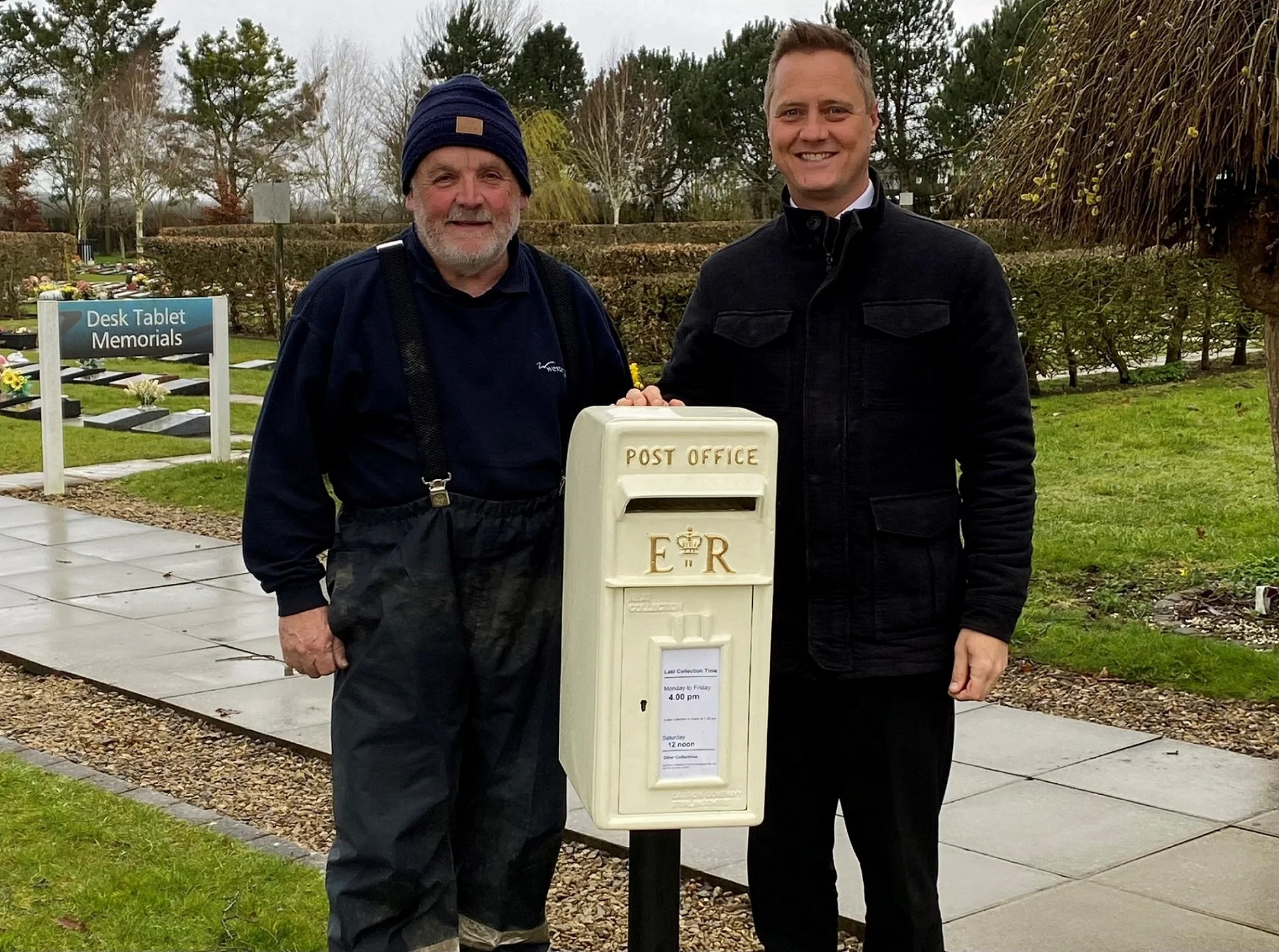 Memorial post box arrives at Westerleigh Crematorium