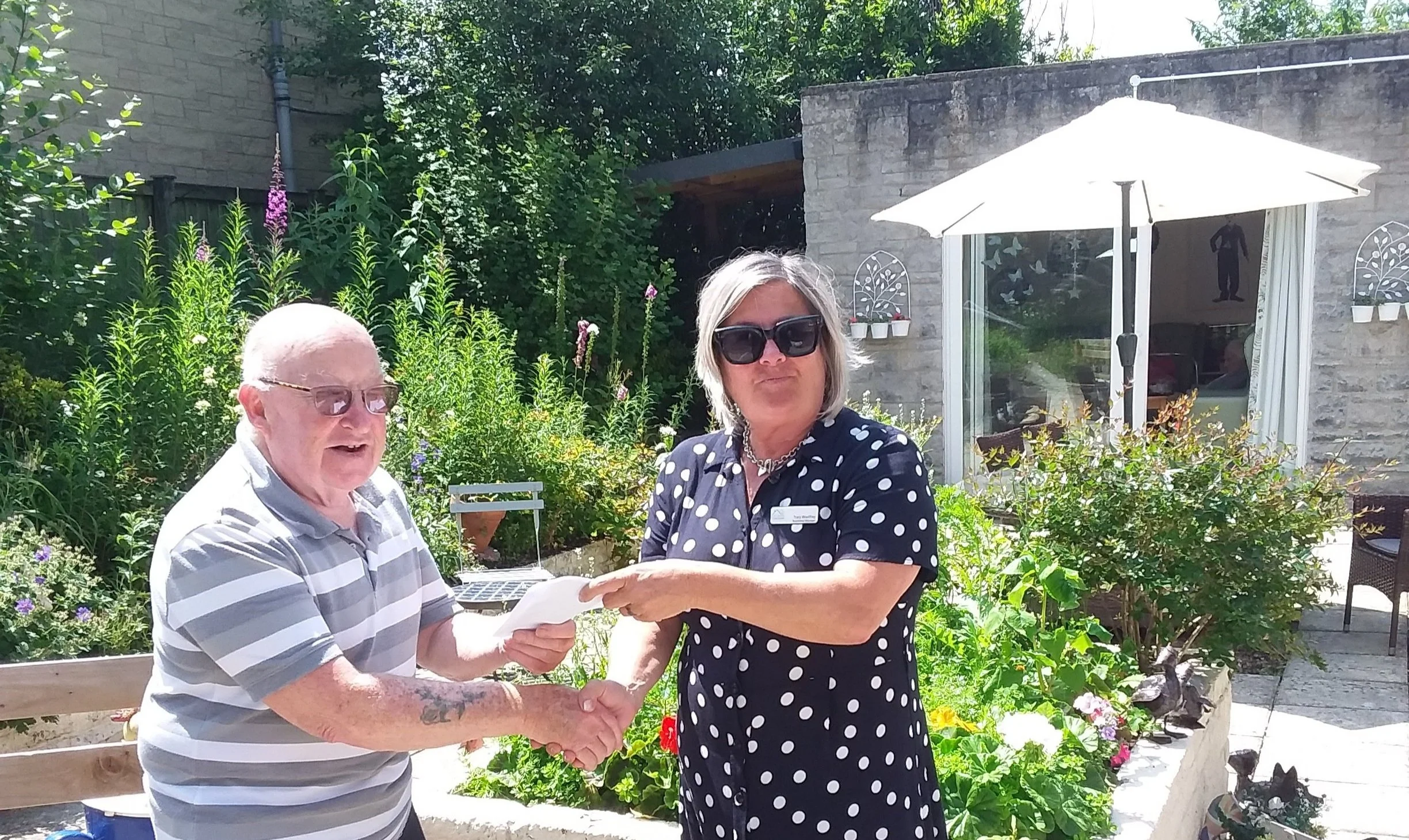 ‘Dairy Crest’ honours former manager’s dedication to care home garden