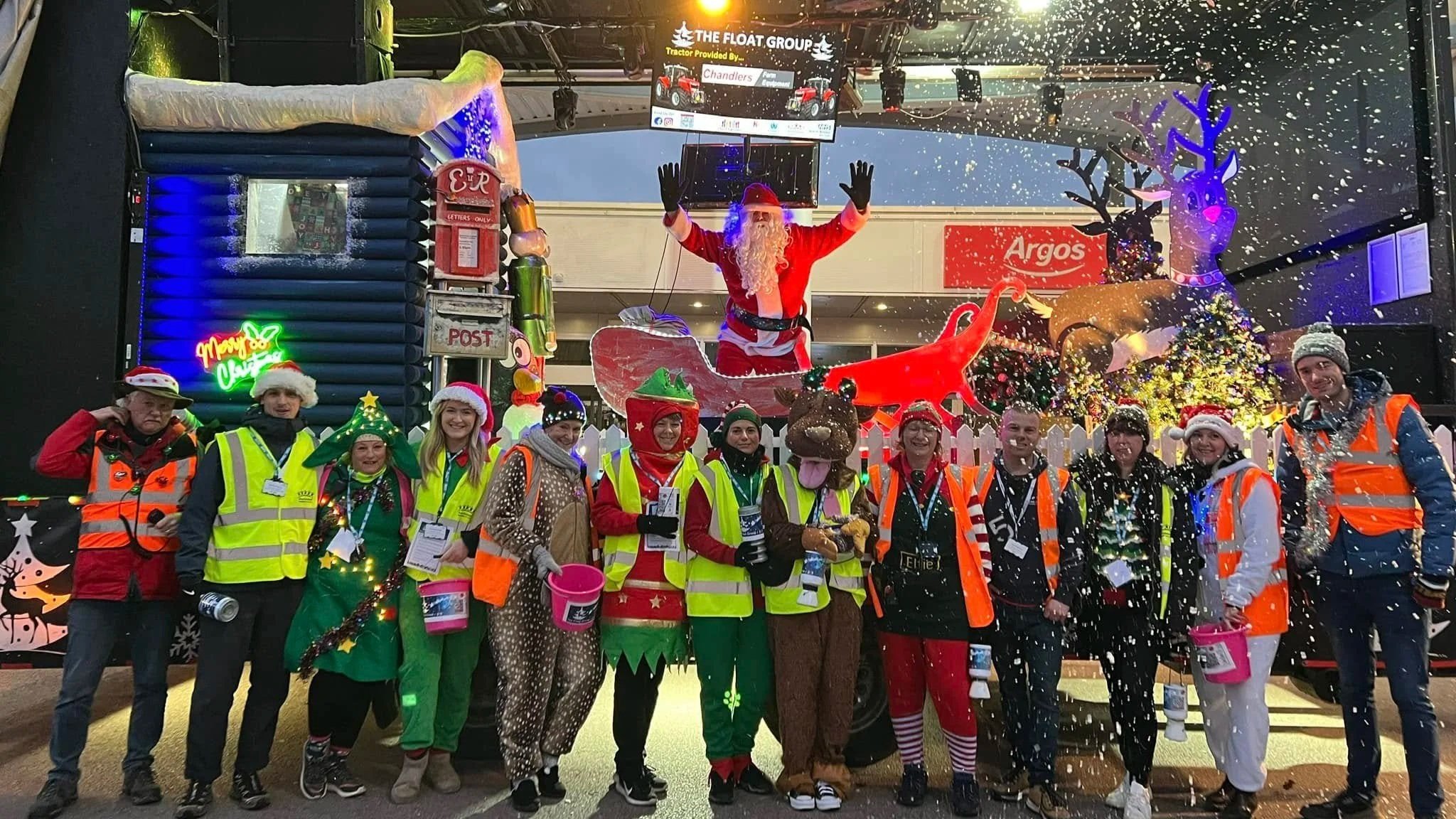 Bristol Christmas float brings festive cheer to support St Peter's Hospice
