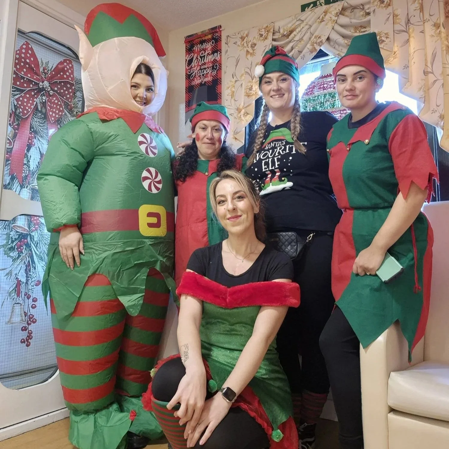 Elf day fundraising for Alzheimers Research at Plymouth Care Home