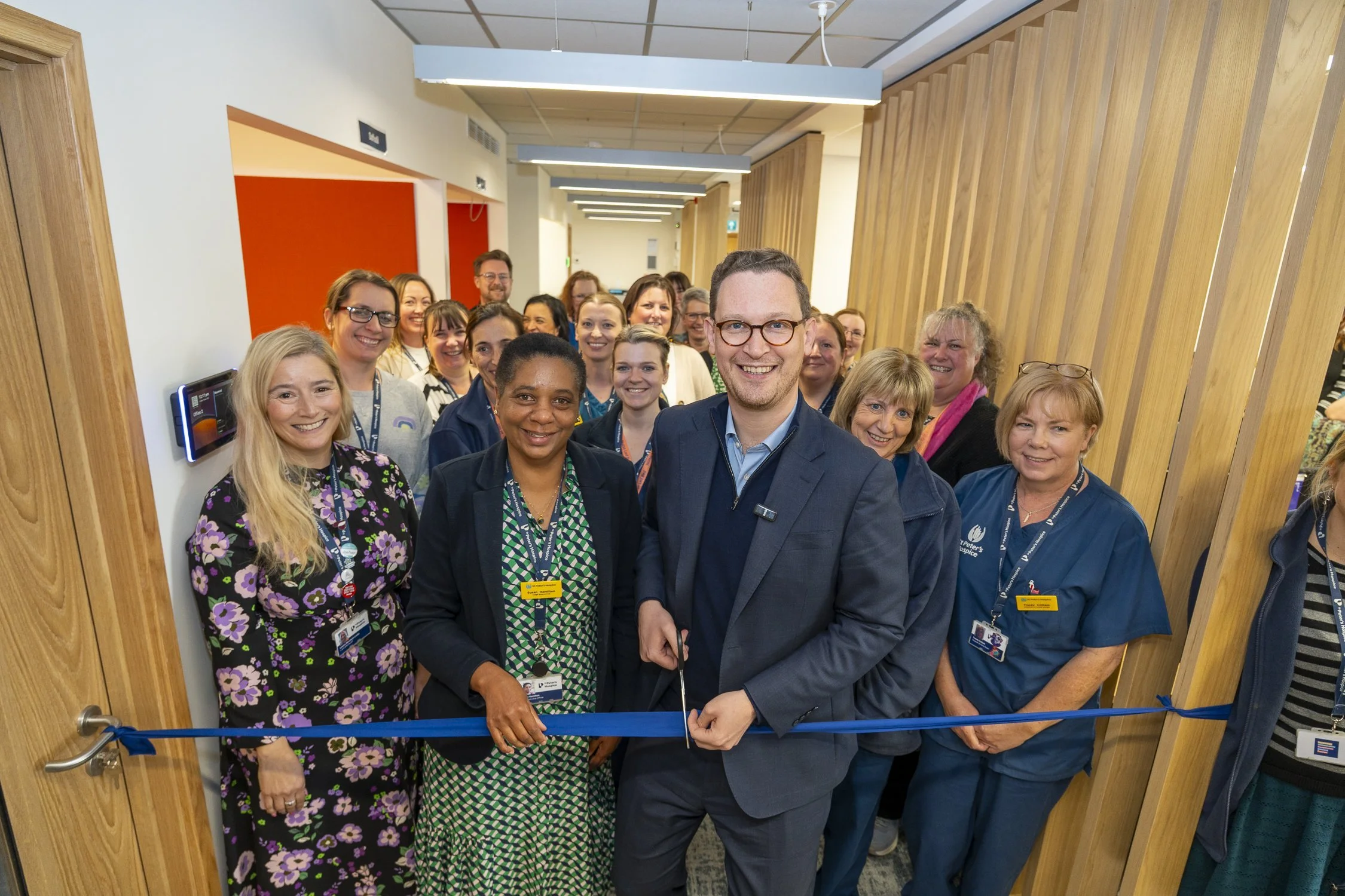 MP Darren Jones officially opens neewly refurbished offices at St Peter's Hospice