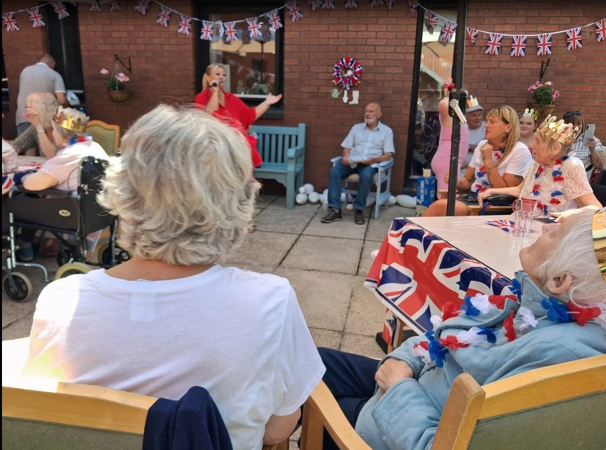Elderly Plymouth residents celebrate the King's official birthday
