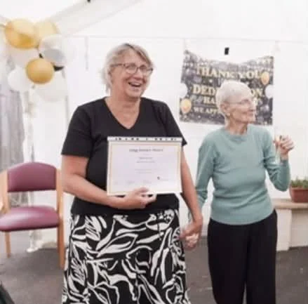 L-R Debra Jacobs, resident Joan Casey.jpg
