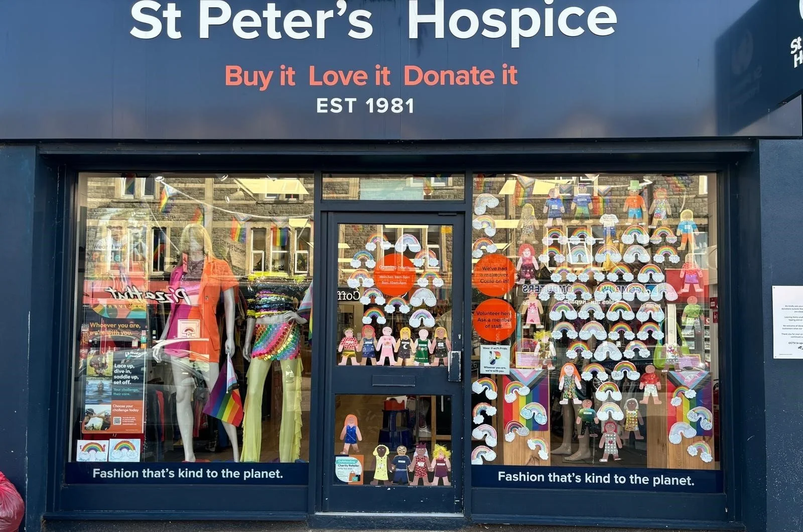 Southville charity shop celebrates Pride window competition win
